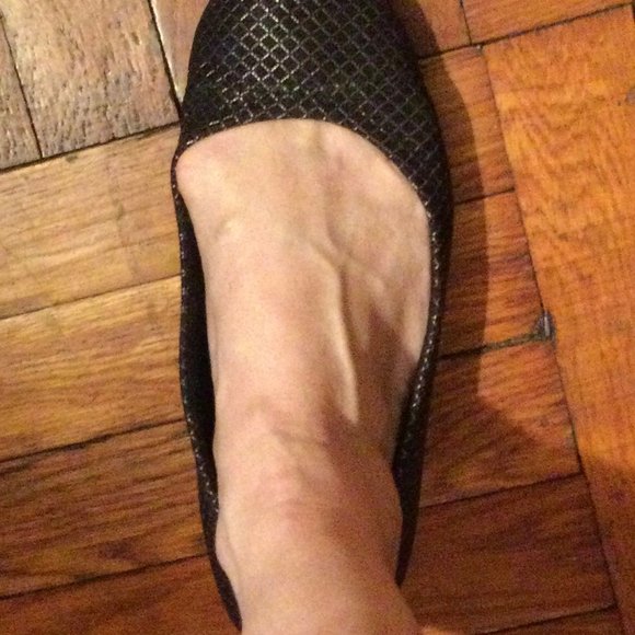 NEVER WORN Betabrand Onyx Silver Better Ballet Flat 9.5 - Picture 3 of 6